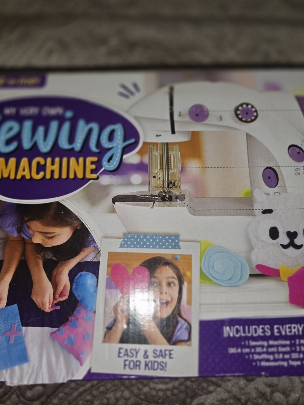 Kids Sewing Machine Toy - Purple and White